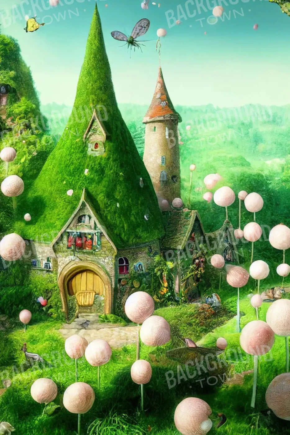 Fairy Castle 5X8 Ultracloth ( 60 X 96 Inch ) Backdrop