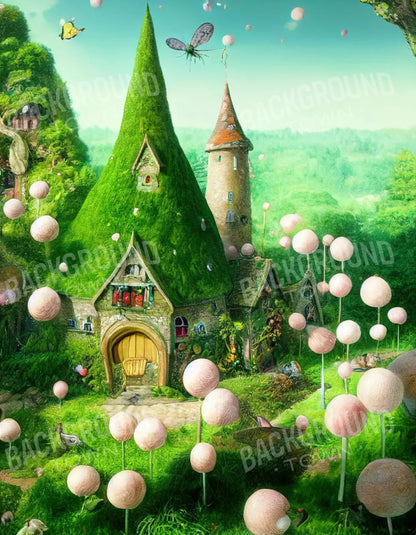Fairy Castle 6X8 Fleece ( 72 X 96 Inch ) Backdrop