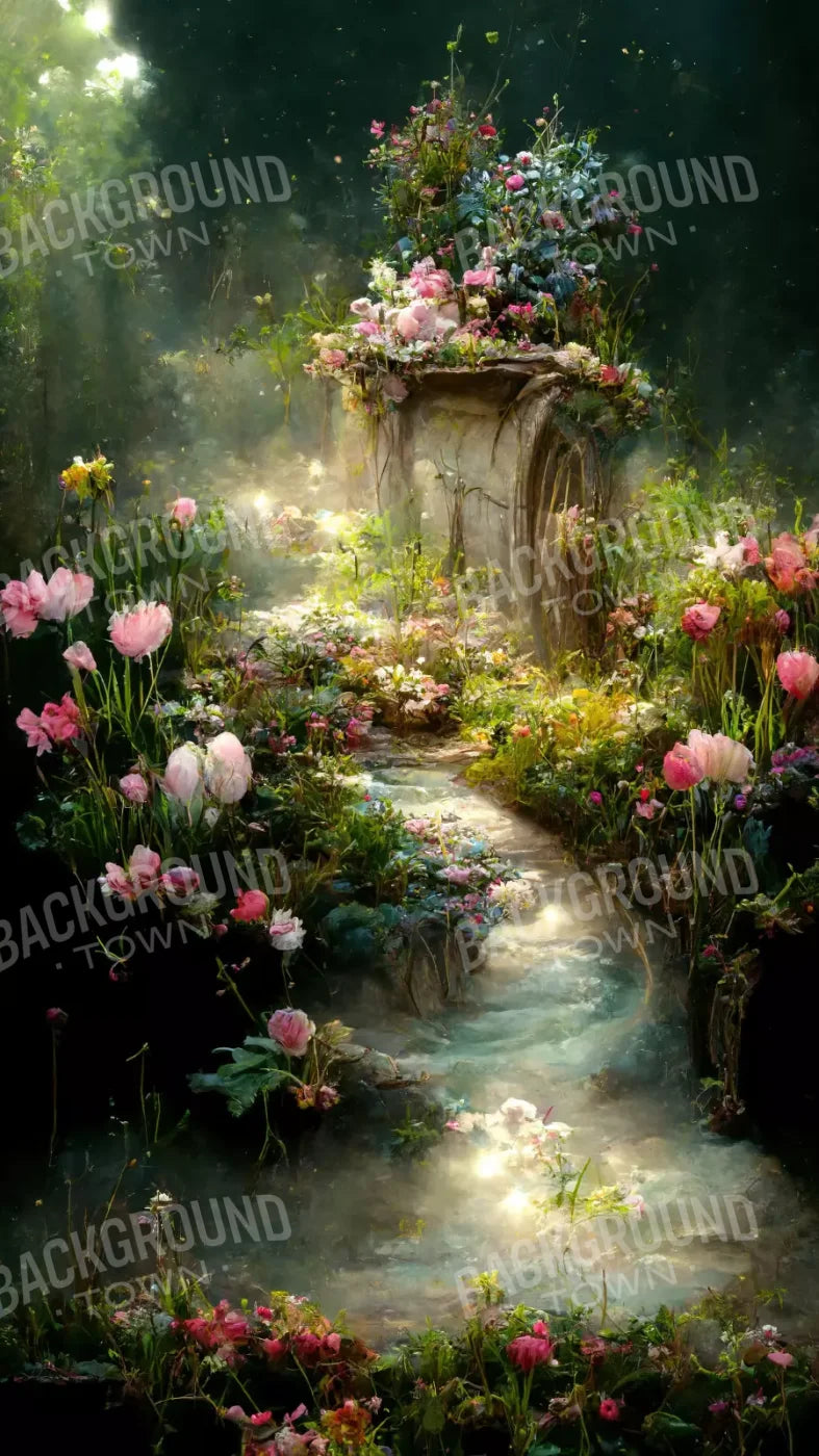 Fairy Garden Path L 8X14 Ultracloth ( 96 X 168 Inch ) Backdrop