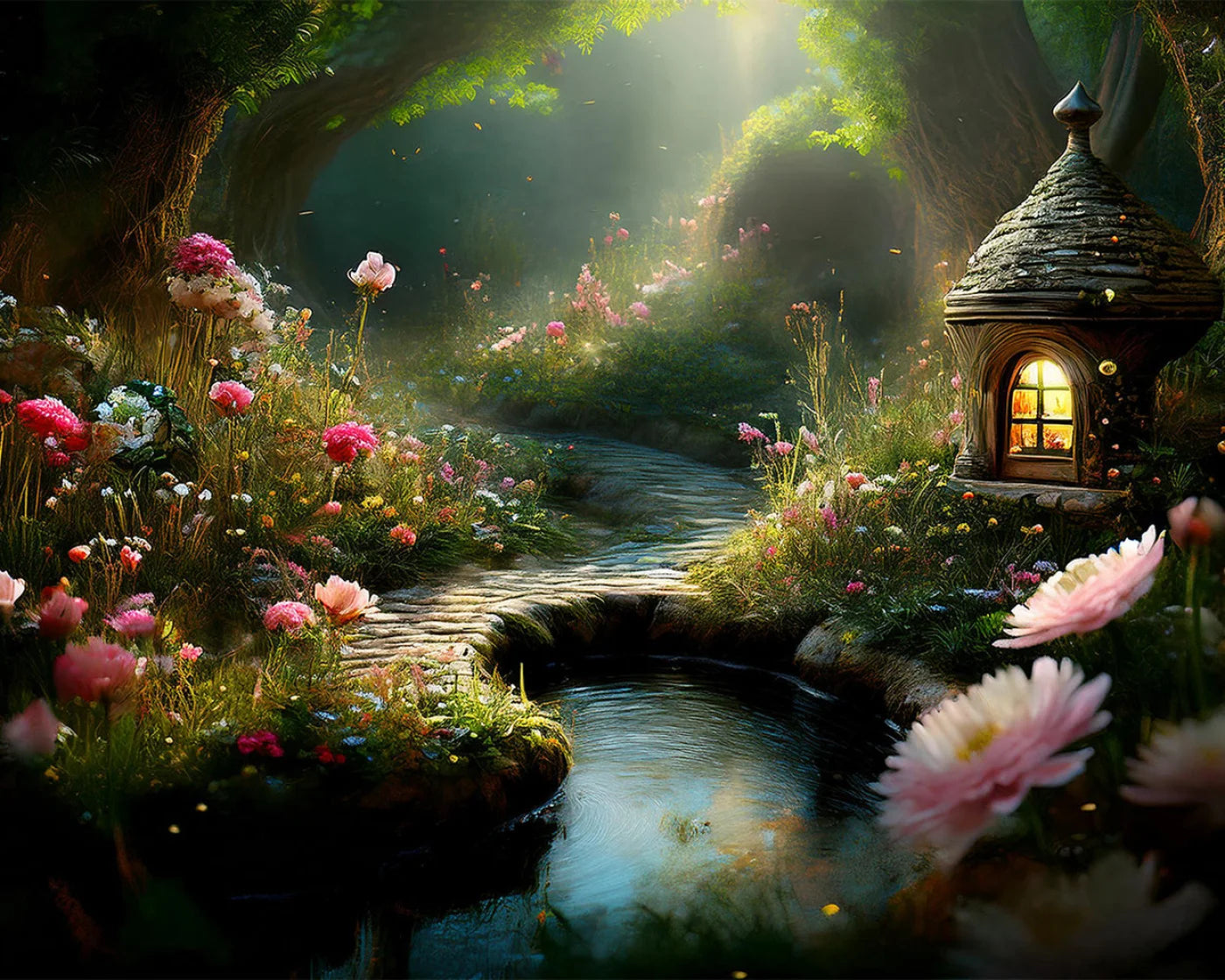 Fairy Garden Path Ii Backdrop