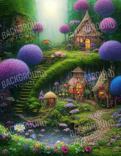 Fairyhouse 6X8 Fleece ( 72 X 96 Inch ) Backdrop