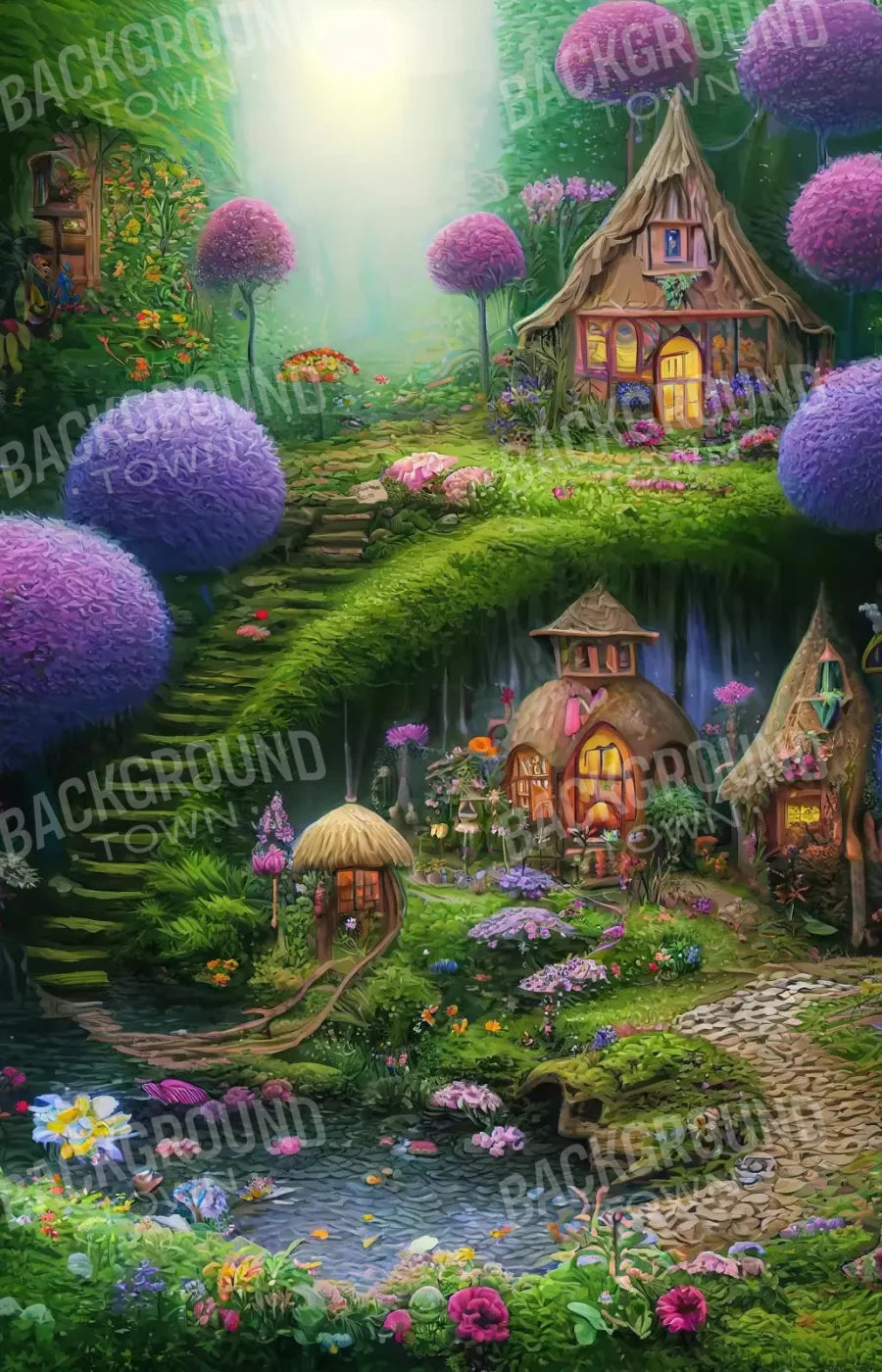 Fairyhouse 8X12 Ultracloth ( 96 X 144 Inch ) Backdrop