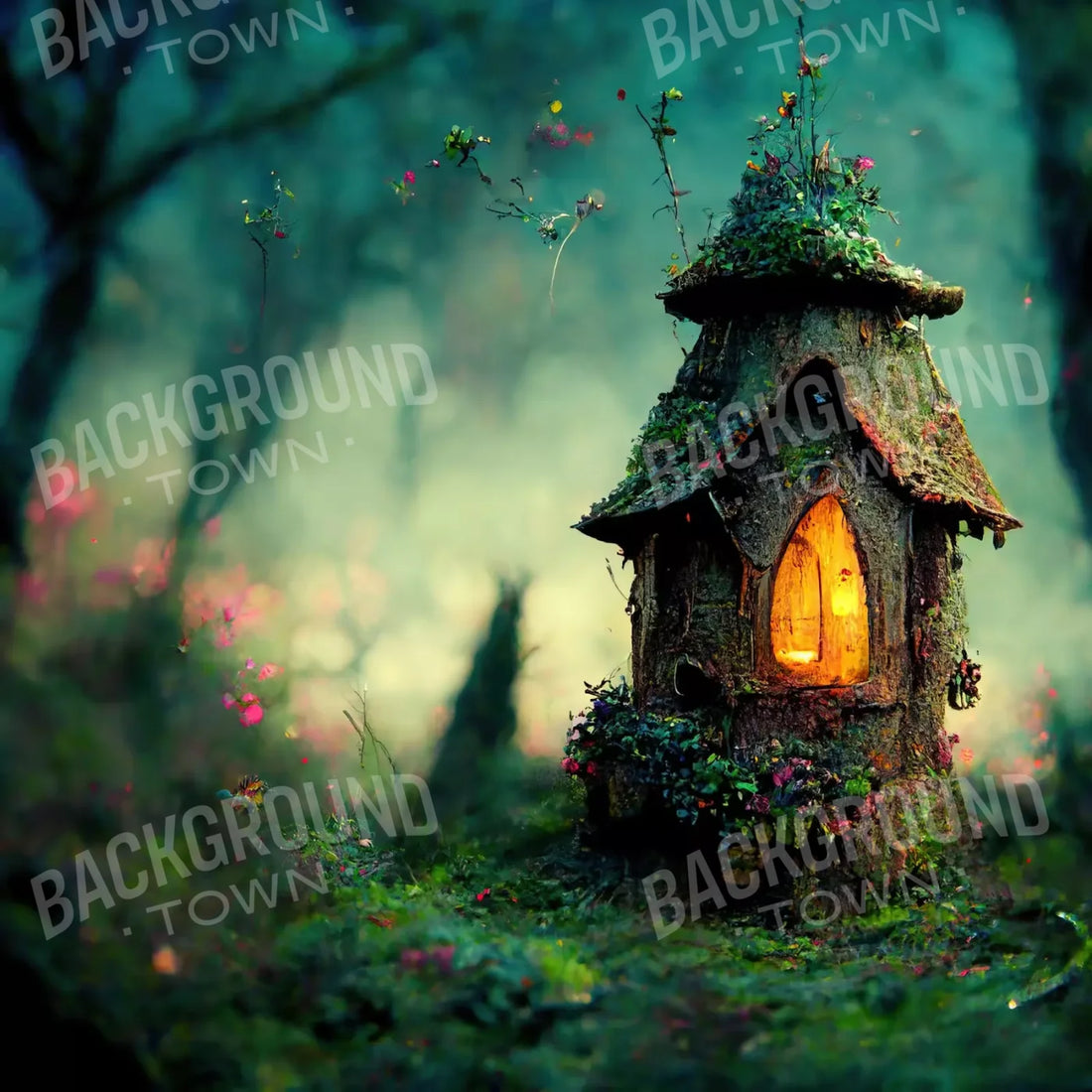 whimsical fairy house Backdrop for Photography