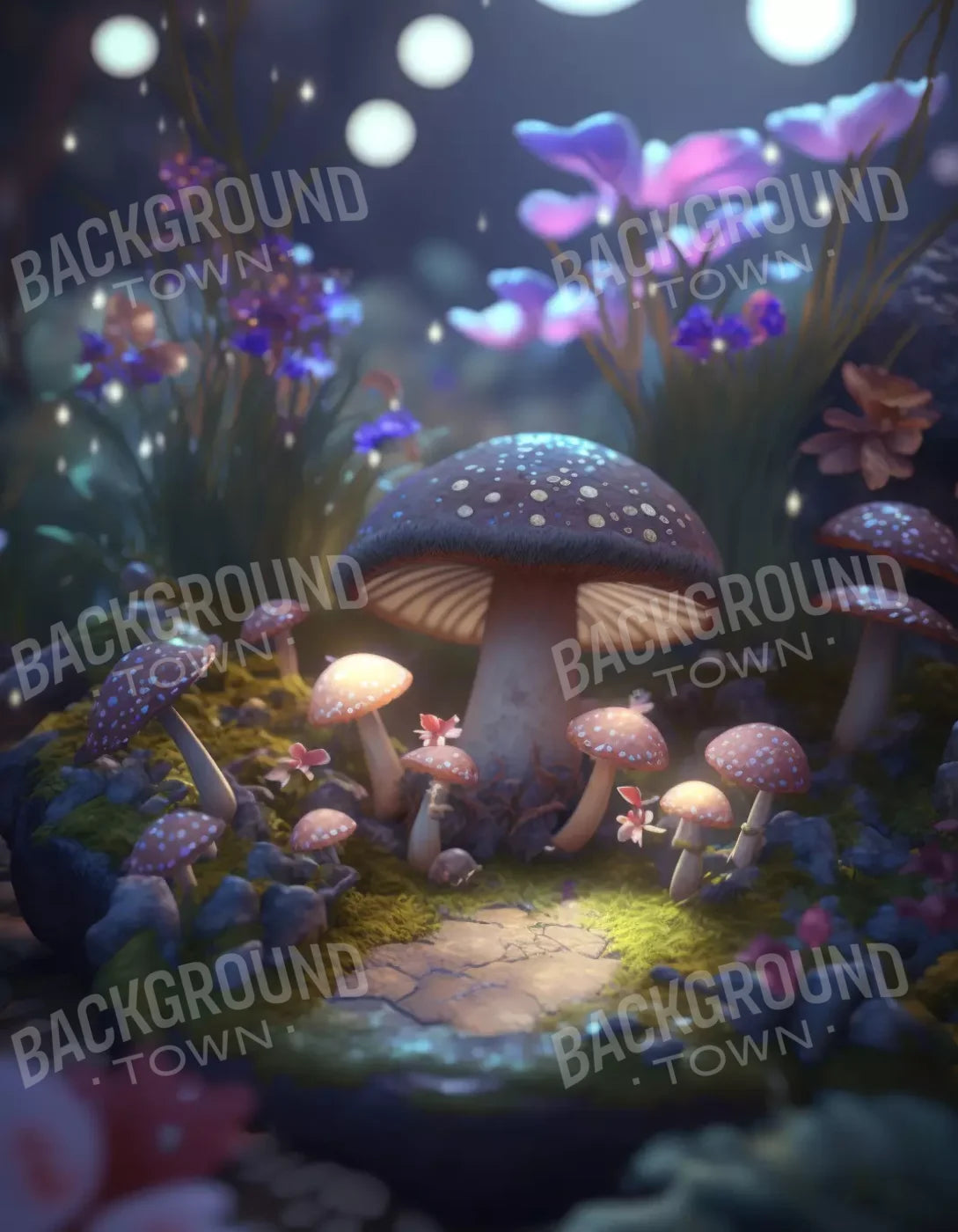Fairyland Meadow 6X8 Fleece ( 72 X 96 Inch ) Backdrop