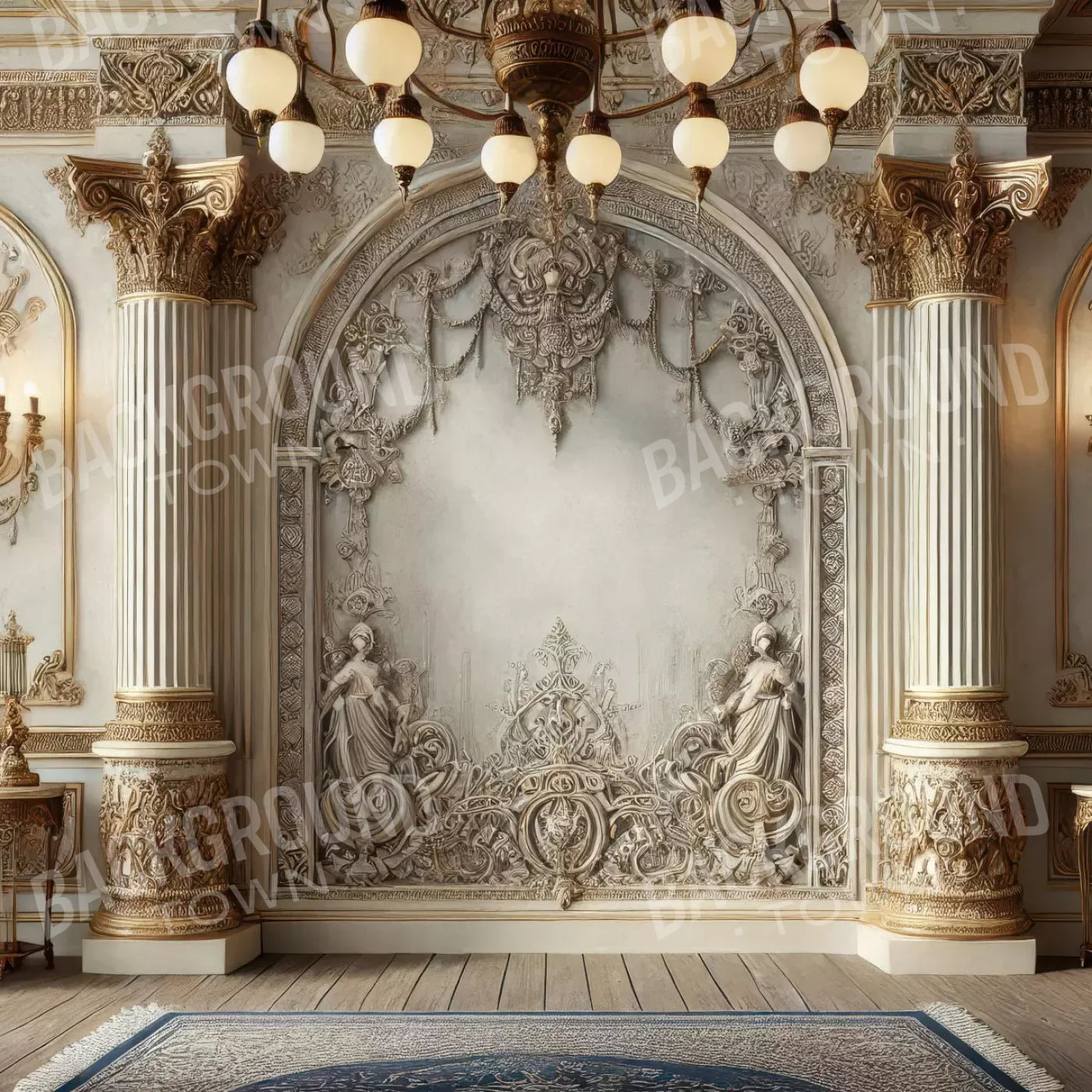 Fairytale Ballroom Arch 10’X10’ Ultracloth (120 X Inch) Backdrop