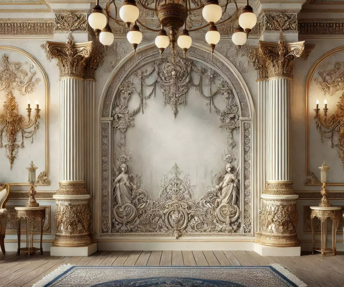 Fairytale Ballroom Arch 5’X4’2 Fleece (60 X 50 Inch) Backdrop