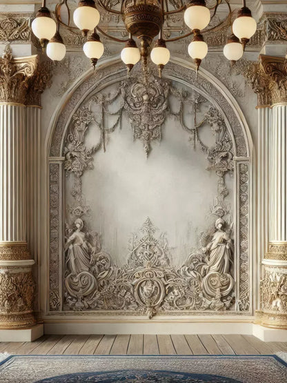 Fairytale Ballroom Arch 6’X8’ Fleece (72 X 96 Inch) Backdrop