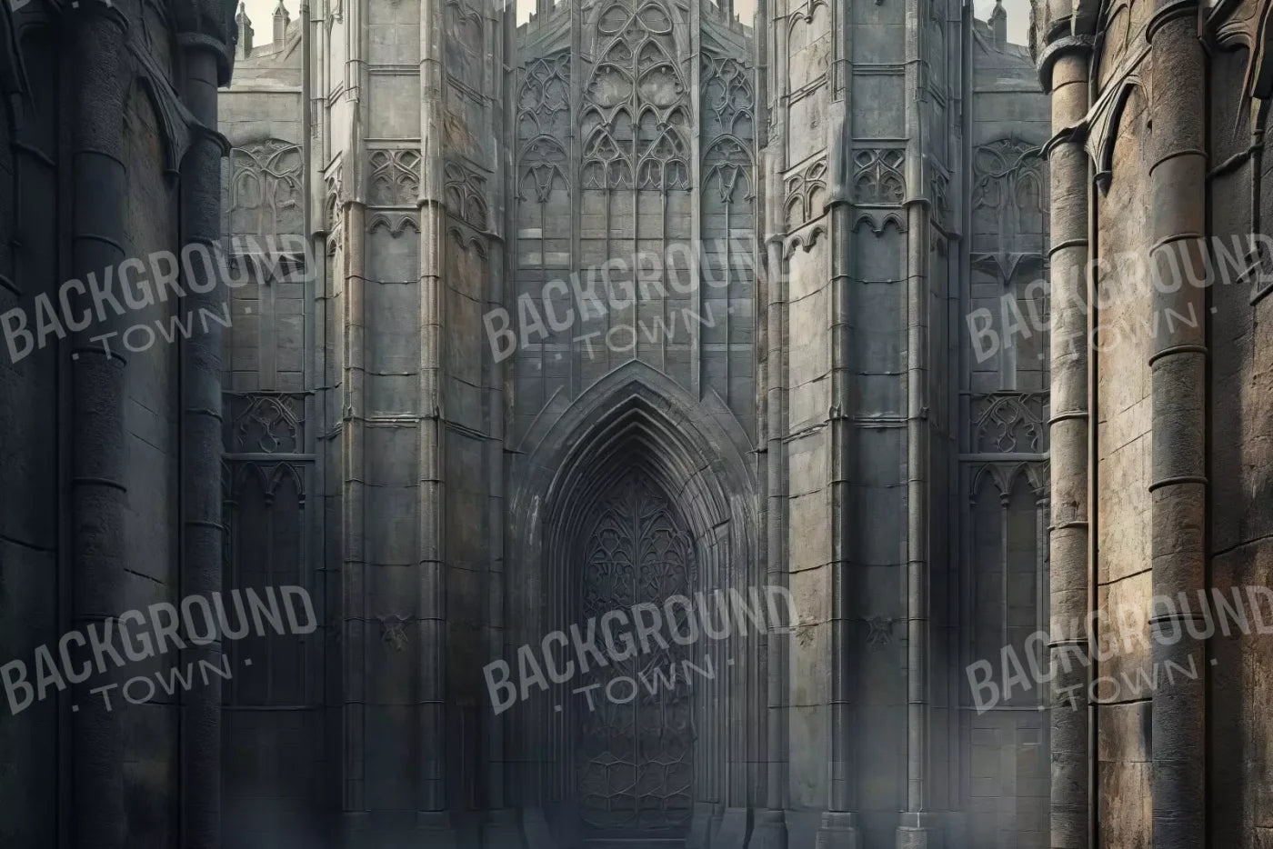 Fairytale Castle Courtyard 12’X8’ Ultracloth (144 X 96 Inch) Backdrop