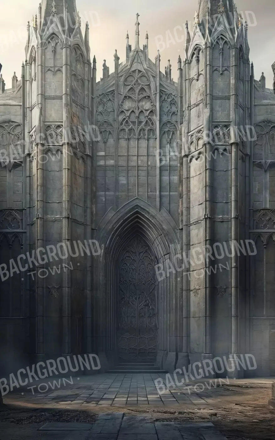 Fairytale Castle Courtyard 5’X8’ Ultracloth (60 X 96 Inch) Backdrop