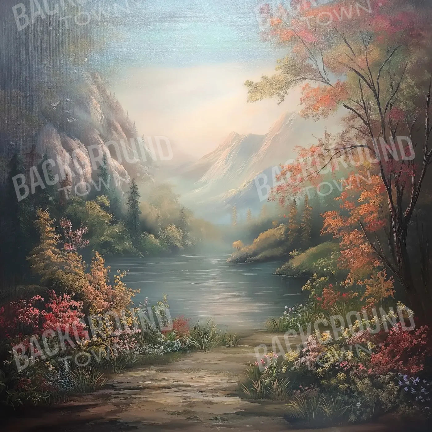 Fairytale Pond 8’x8’ Fleece (96 x 96 inch) Backdrop