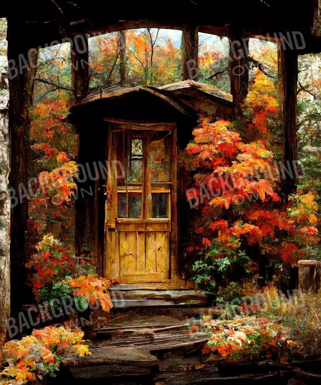 Orange Autumn Backdrop for Photography