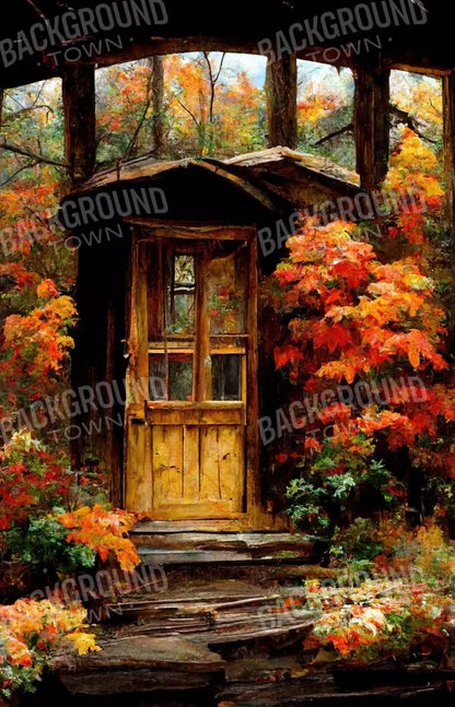 Fall Cabin 8X12 Ultracloth ( 96 X 144 Inch ) Backdrop