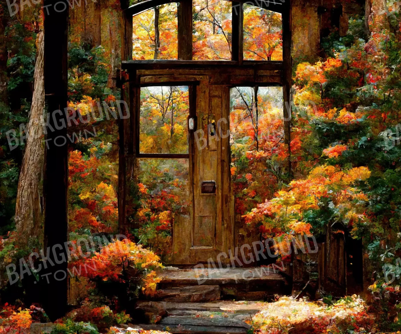 Fall Entrance 12’X10’ Ultracloth (144 X 120 Inch) Backdrop