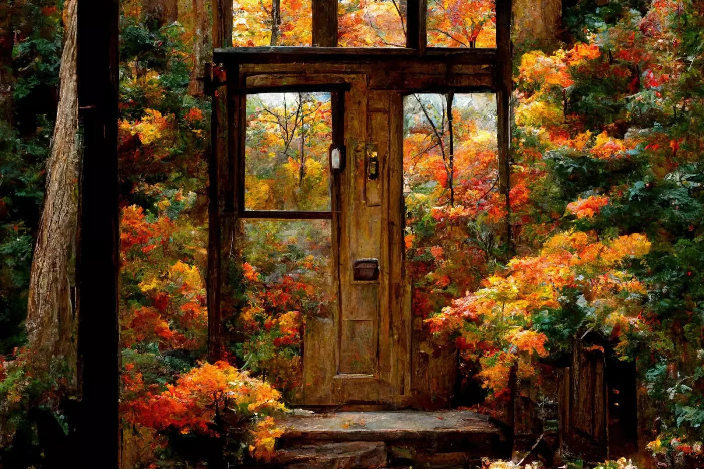 Fall Entrance 12’X8’ Ultracloth (144 X 96 Inch) Backdrop