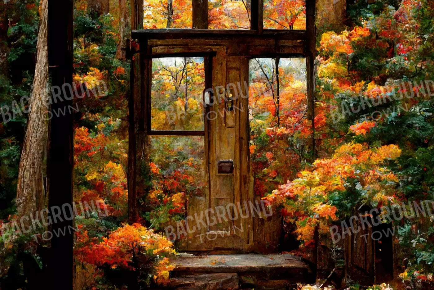 Fall Entrance 12’X8’ Ultracloth (144 X 96 Inch) Backdrop