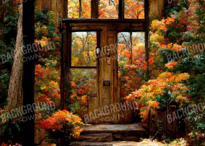 Fall Entrance 7’X5’ Ultracloth (84 X 60 Inch) Backdrop