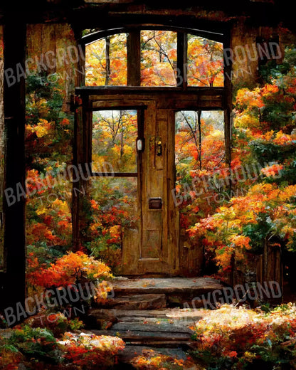 Fall Entrance 8’X10’ Fleece (96 X 120 Inch) Backdrop