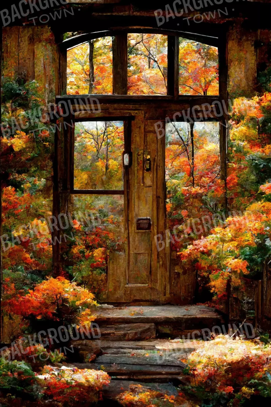 Fall Entrance 8’X12’ Ultracloth (96 X 144 Inch) Backdrop