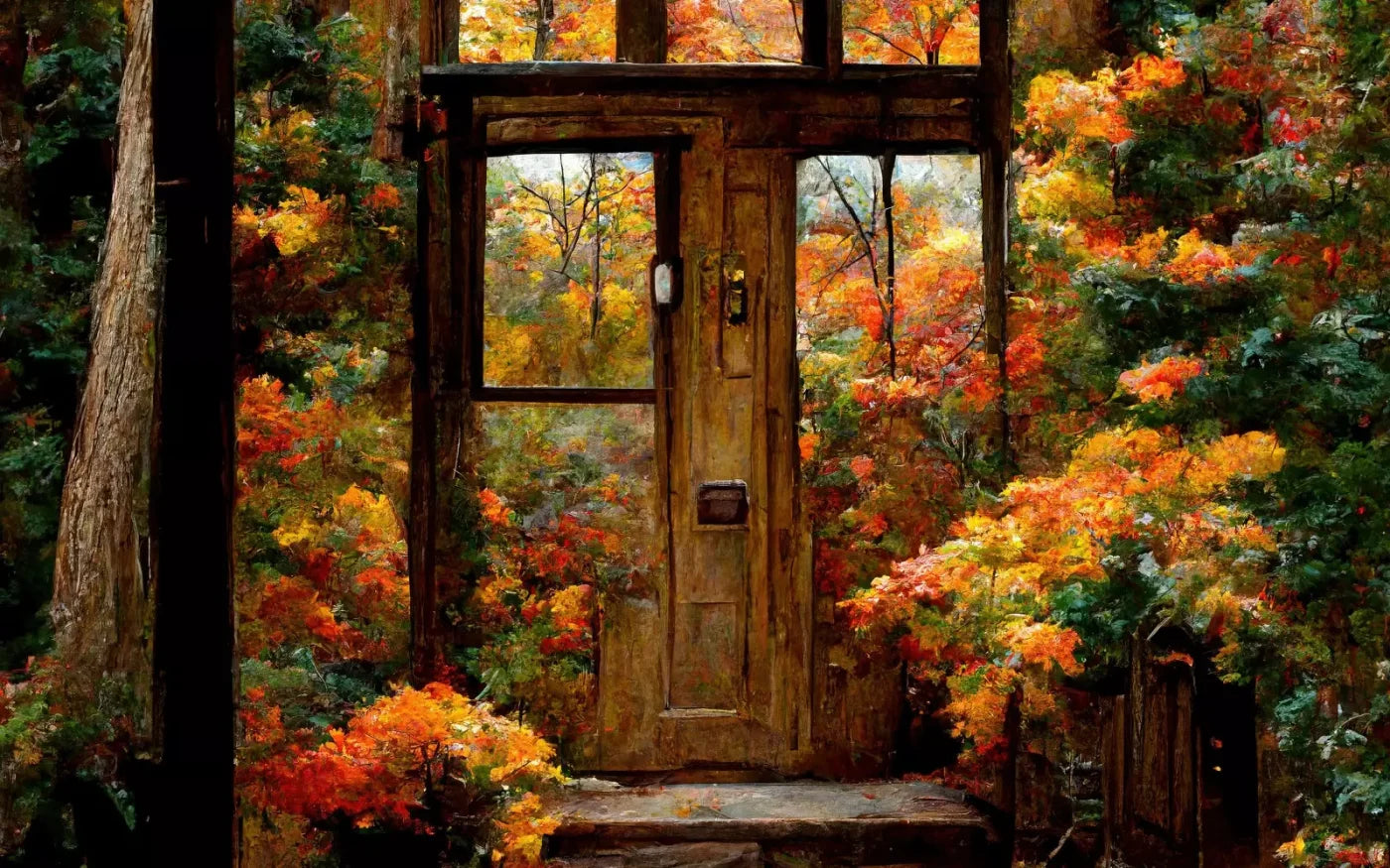Fall Entrance 8’X5’ Ultracloth (96 X 60 Inch) Backdrop