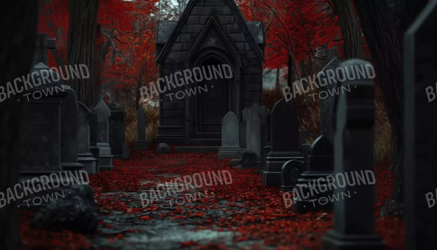 Fall Mausoleum 14’X8’ Ultracloth (168 X 96 Inch) Backdrop