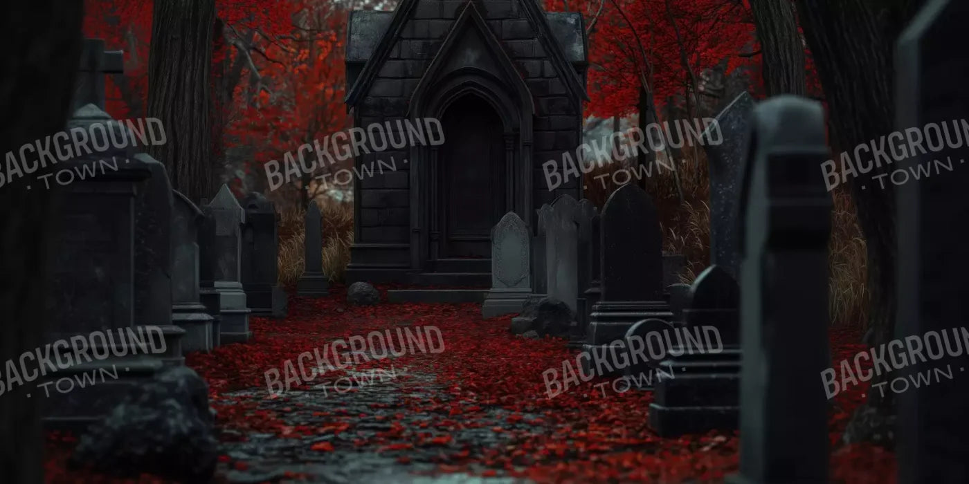 Fall Mausoleum 16’X8’ Ultracloth (192 X 96 Inch) Backdrop