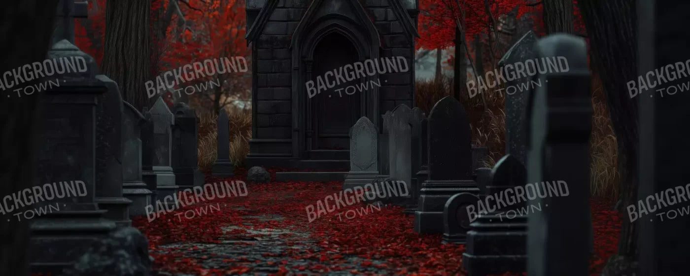 Fall Mausoleum 20’X8’ Ultracloth (240 X 96 Inch) Backdrop