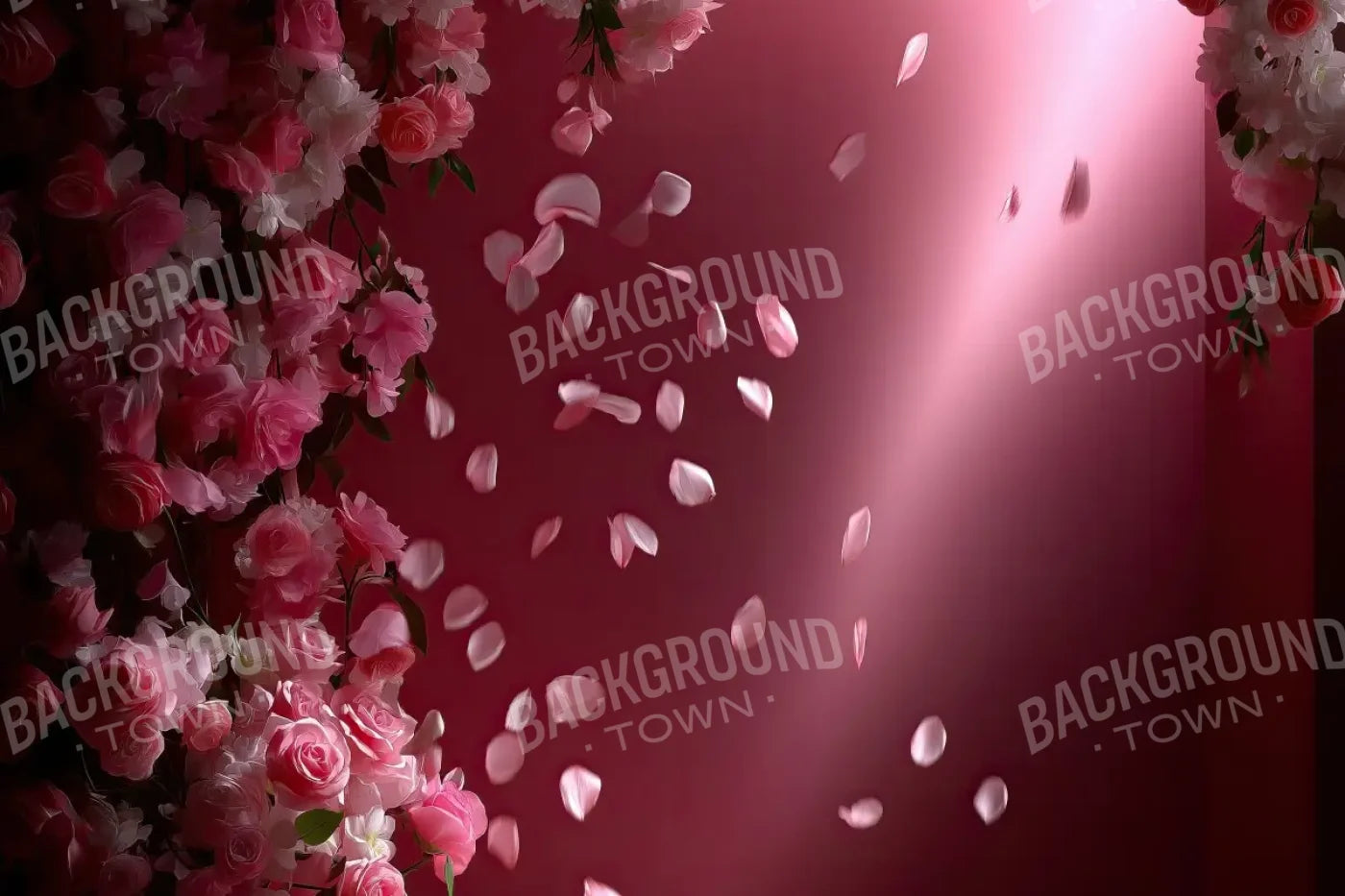 Falling Flower Petals 12’x8’ UltraCloth (144 x 96 inch) Backdrop