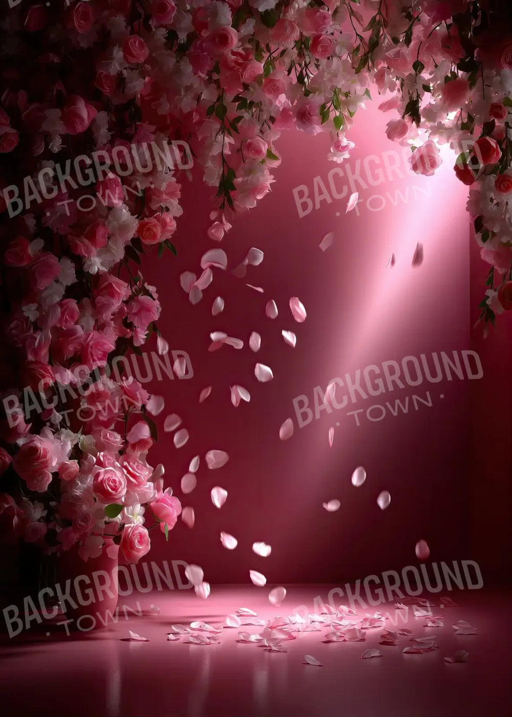 Falling Flower Petals 5’x7’ UltraCloth (60 x 84 inch) Backdrop