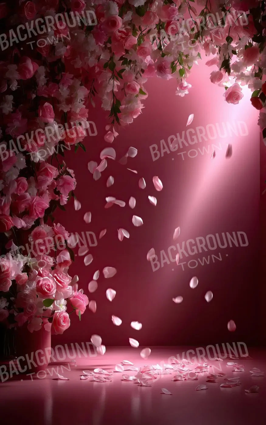 Falling Flower Petals 5’x8’ UltraCloth (60 x 96 inch) Backdrop