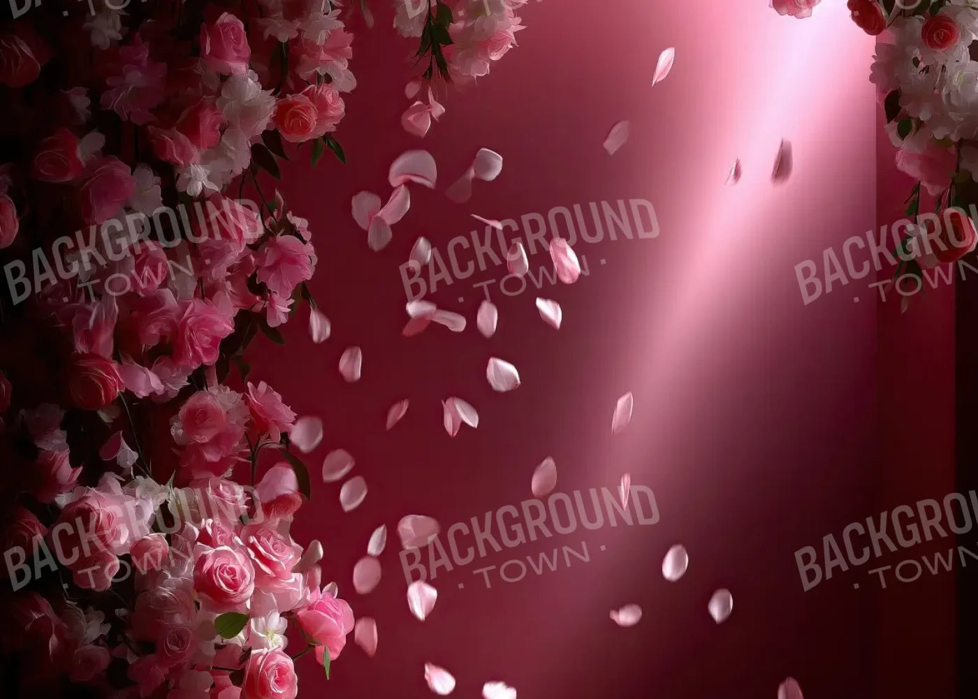 Falling Flower Petals 7’x5’ UltraCloth (84 x 60 inch) Backdrop