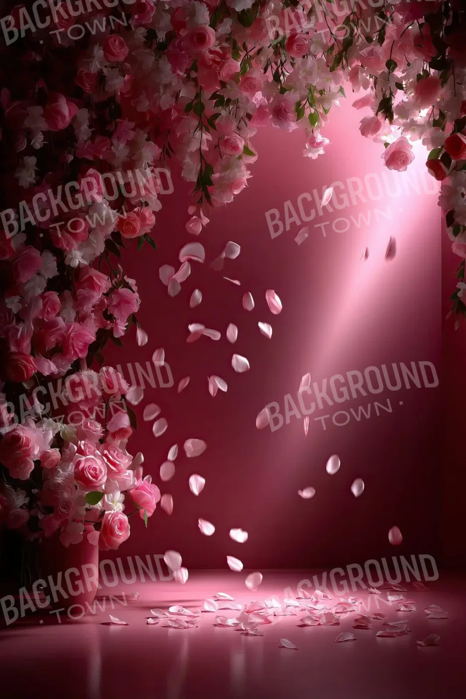 Falling Flower Petals 8’x12’ UltraCloth (96 x 144 inch) Backdrop