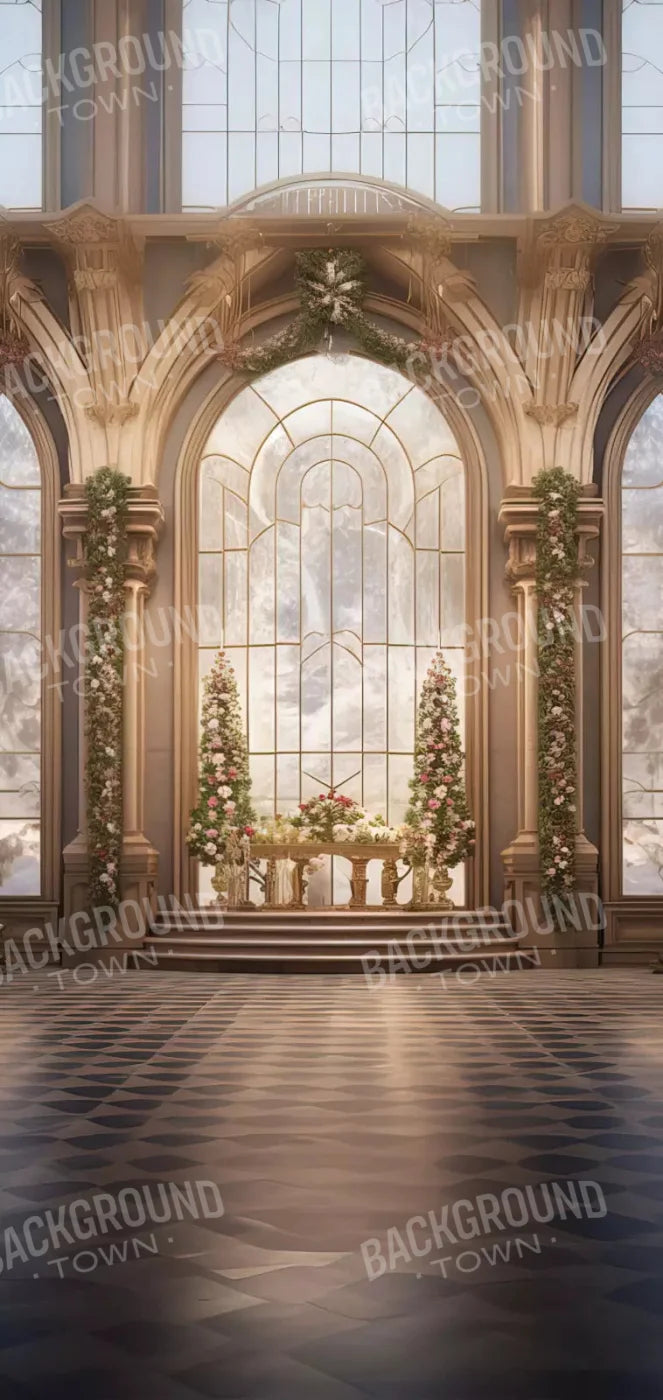 Fancy Holiday Ballroom 8X16 Ultracloth ( 96 X 192 Inch ) Backdrop