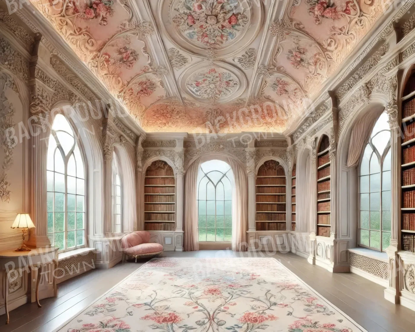 Fancy Library 10’x8’ Fleece (120 x 96 inch) Backdrop
