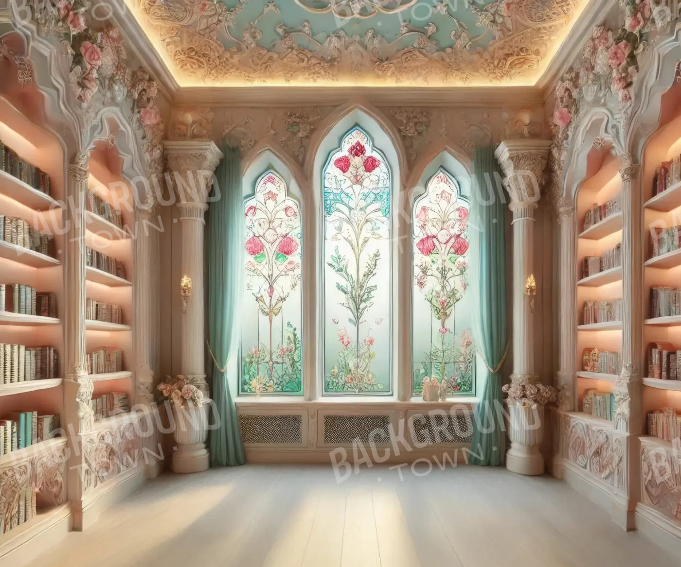 Fancy Library I 12’x10’ UltraCloth (144 x 120 inch) Backdrop