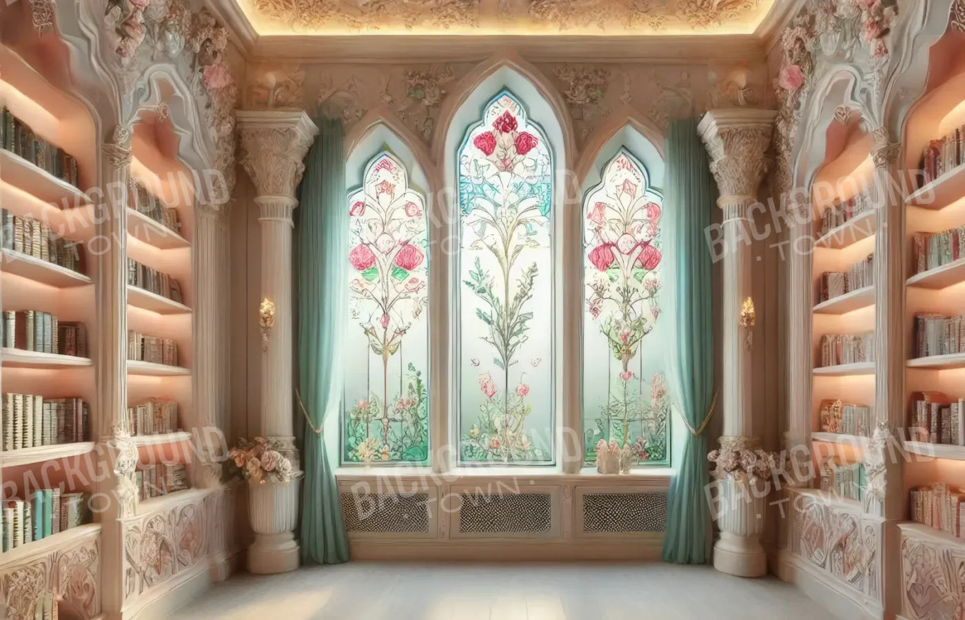 Fancy Library I 14’x9’ UltraCloth (168 x 108 inch) Backdrop