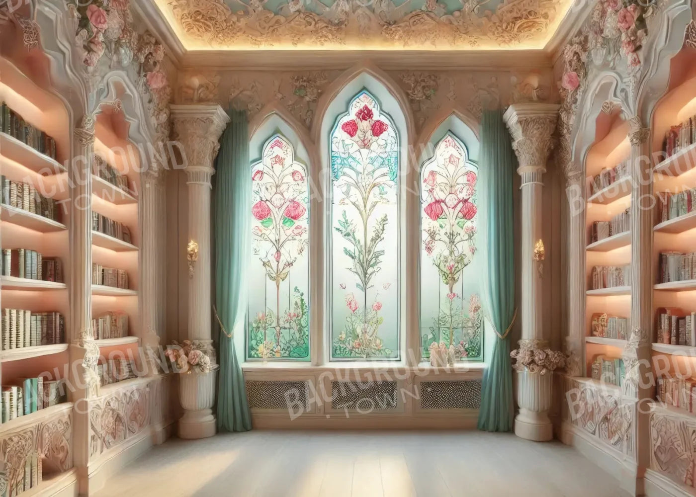 Fancy Library I 7’x5’ UltraCloth (84 x 60 inch) Backdrop