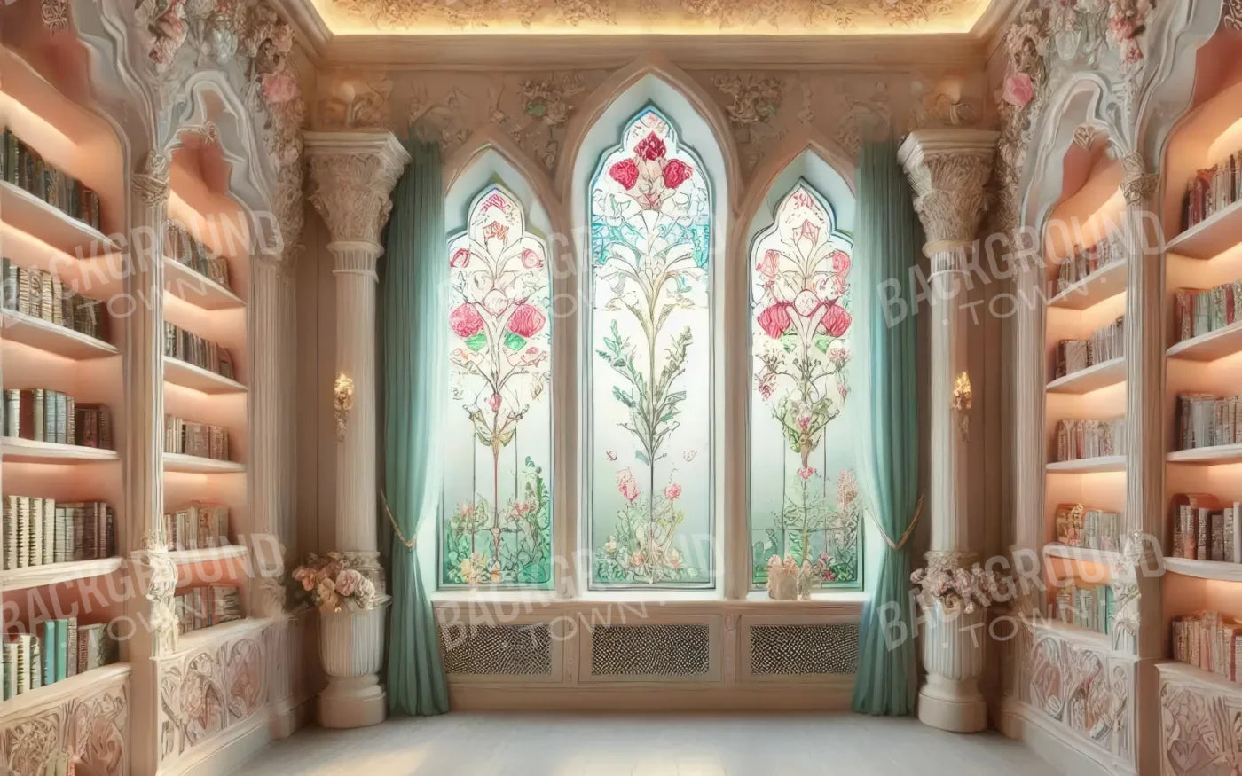 Fancy Library I 8’x5’ UltraCloth (96 x 60 inch) Backdrop