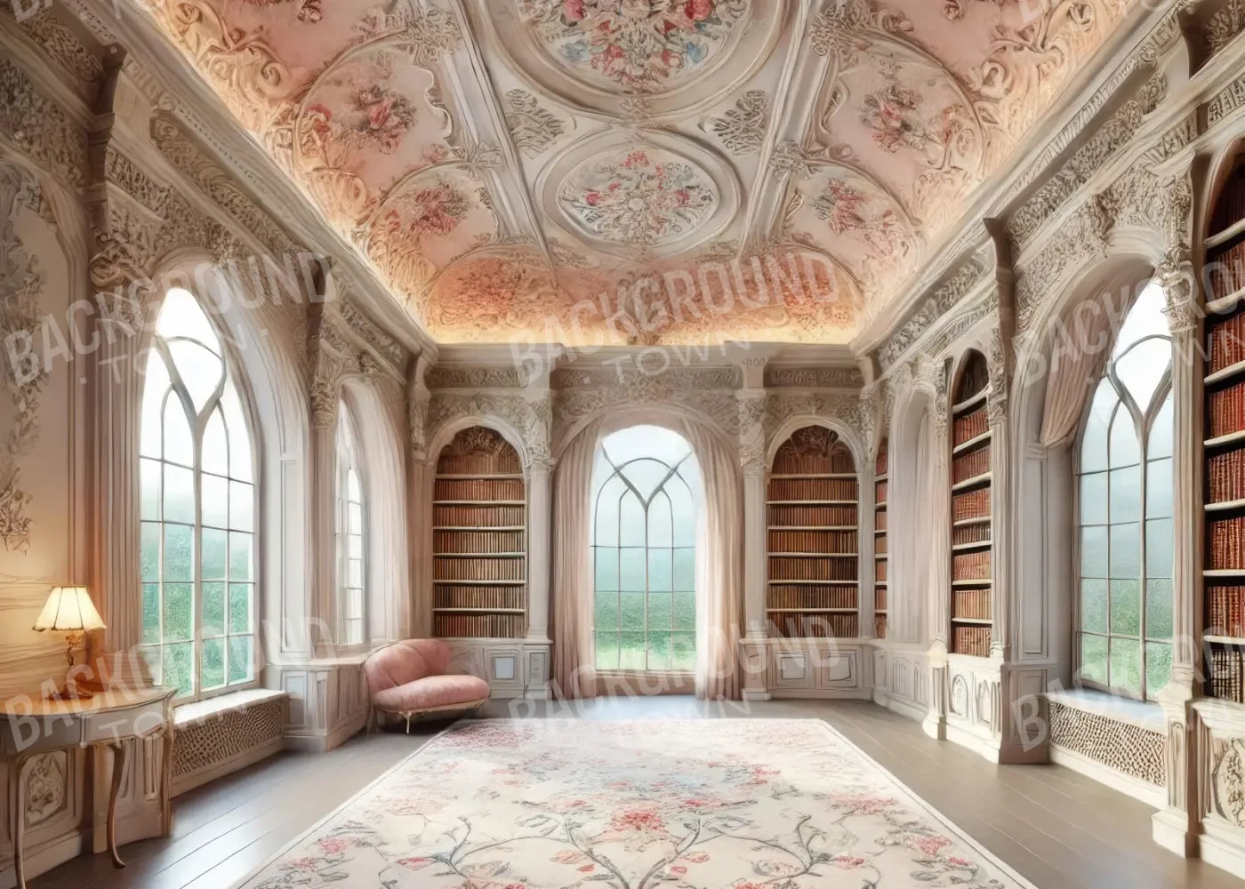 Fancy Library 7’x5’ UltraCloth (84 x 60 inch) Backdrop