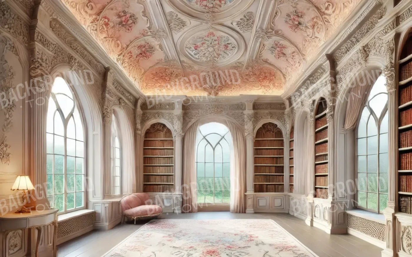 Fancy Library 8’x5’ UltraCloth (96 x 60 inch) Backdrop