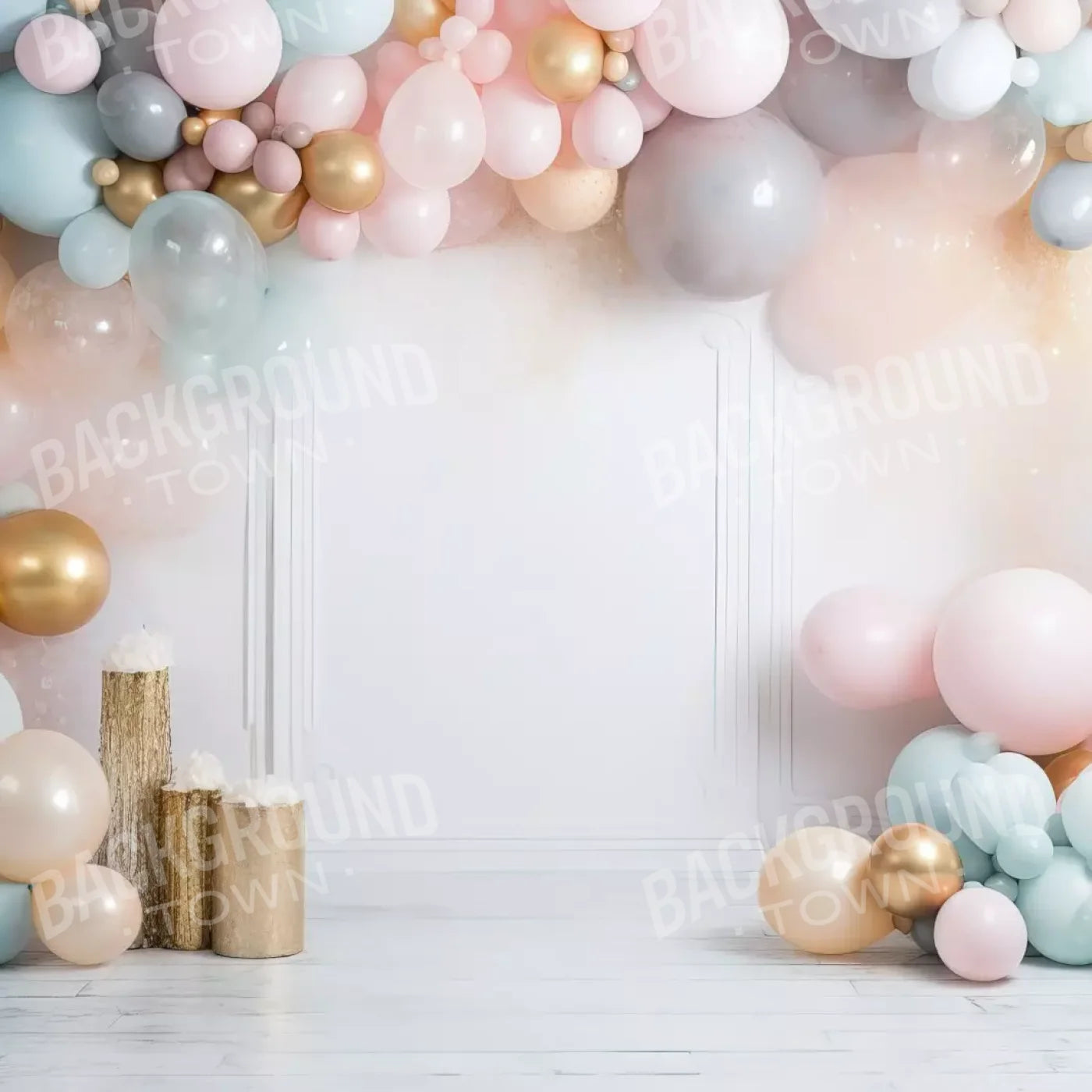 Fancy Party Balloons I 10’X10’ Ultracloth (120 X Inch) Backdrop