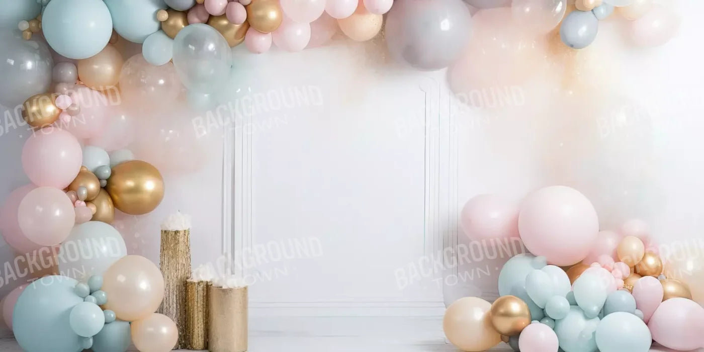 Fancy Party Balloons I 16’X8’ Ultracloth (192 X 96 Inch) Backdrop