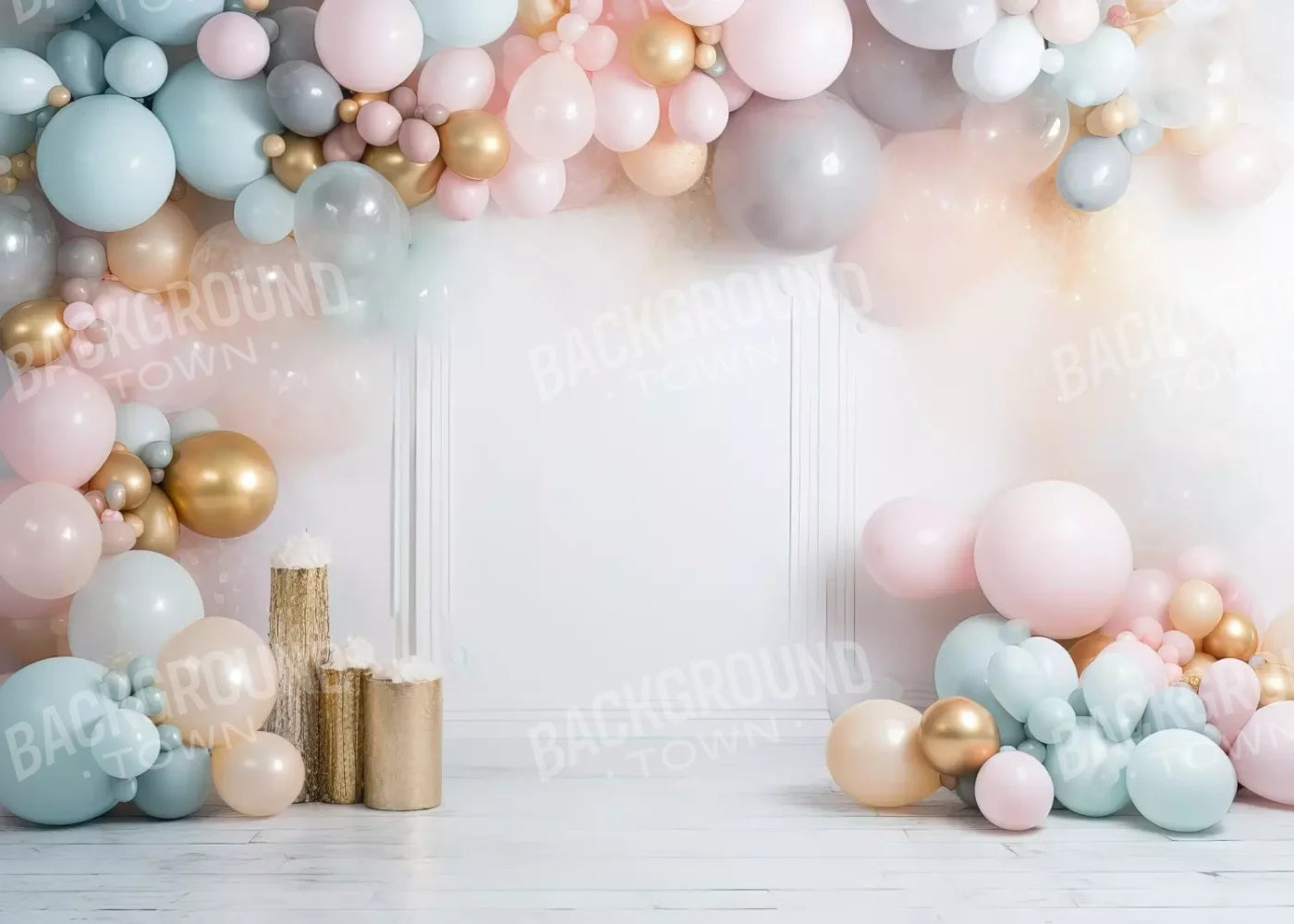 Fancy Party Balloons I 7’X5’ Ultracloth (84 X 60 Inch) Backdrop