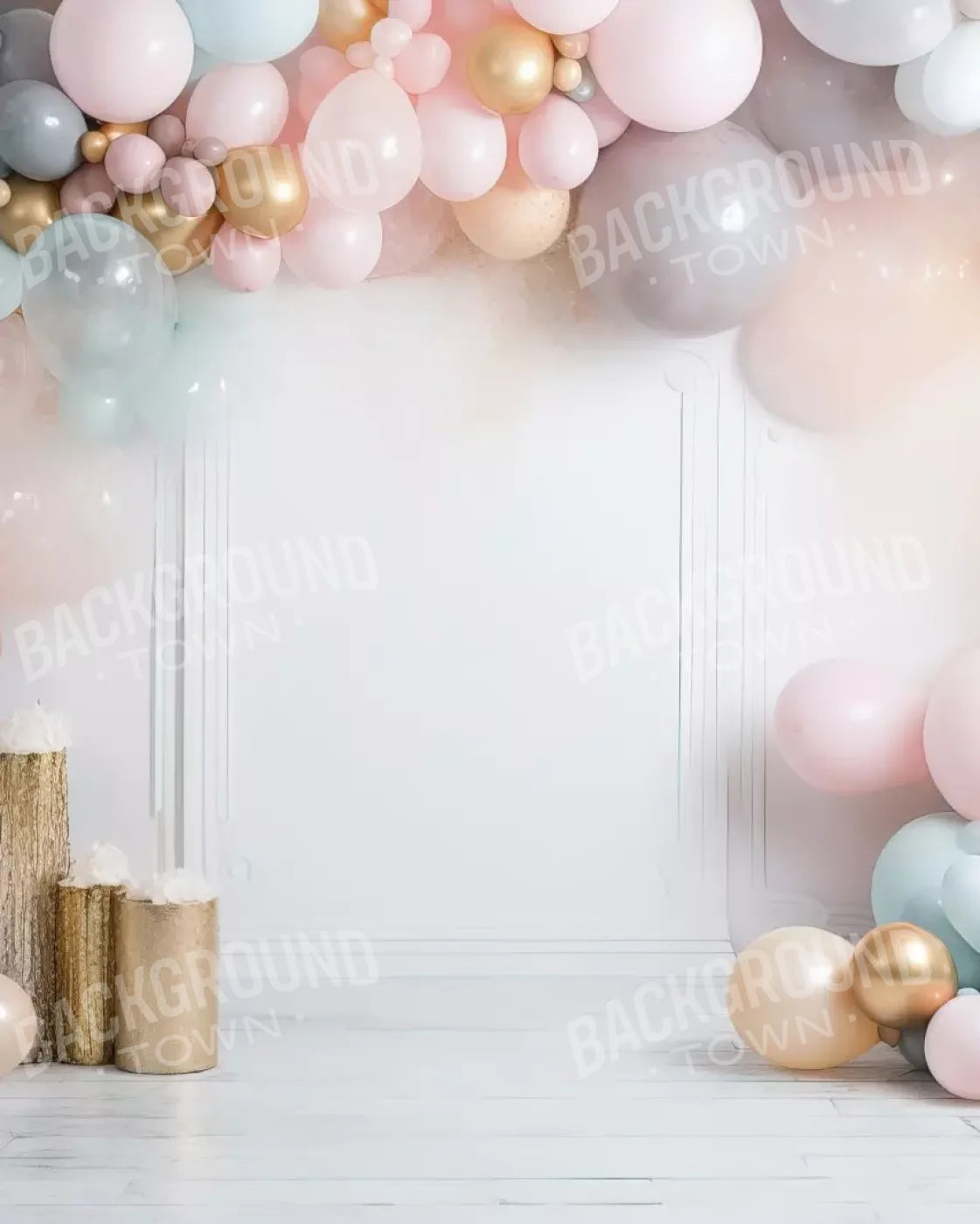 Fancy Party Balloons I 8’X10’ Fleece (96 X 120 Inch) Backdrop