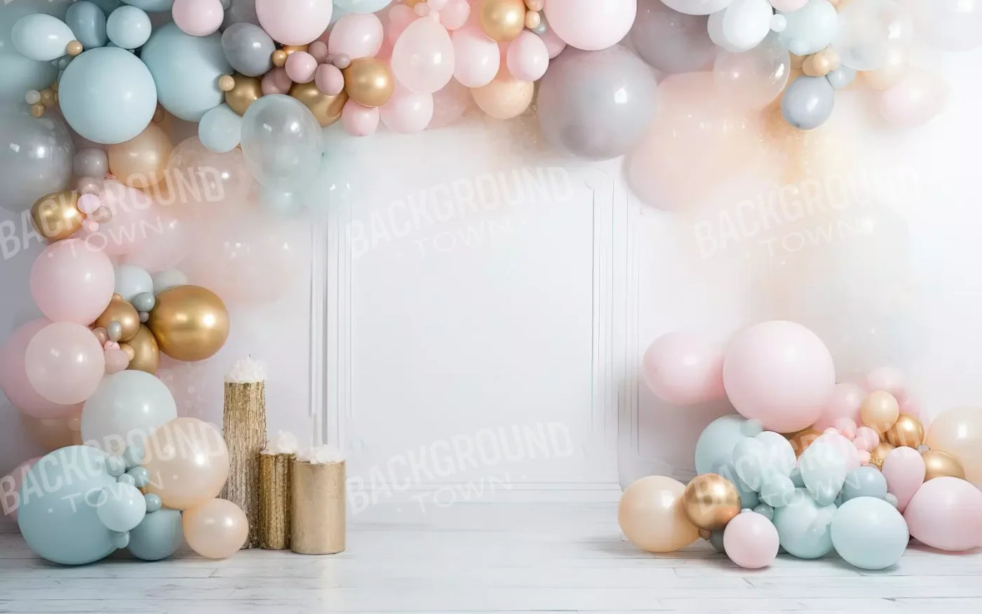 Fancy Party Balloons I 8’X5’ Ultracloth (96 X 60 Inch) Backdrop