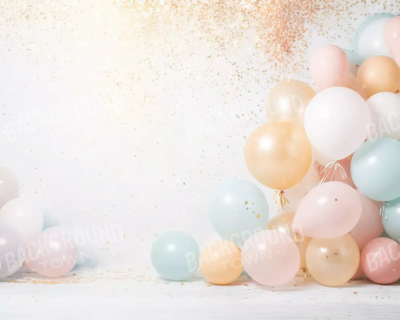 Fancy Party Balloons Ii 10’X8’ Fleece (120 X 96 Inch) Backdrop