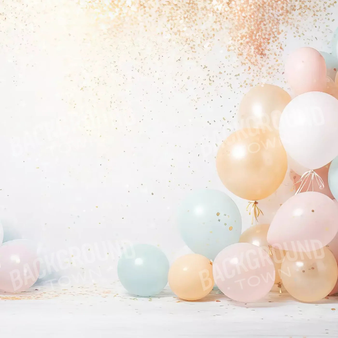 Fancy Party Balloons Ii 8’X8’ Fleece (96 X Inch) Backdrop