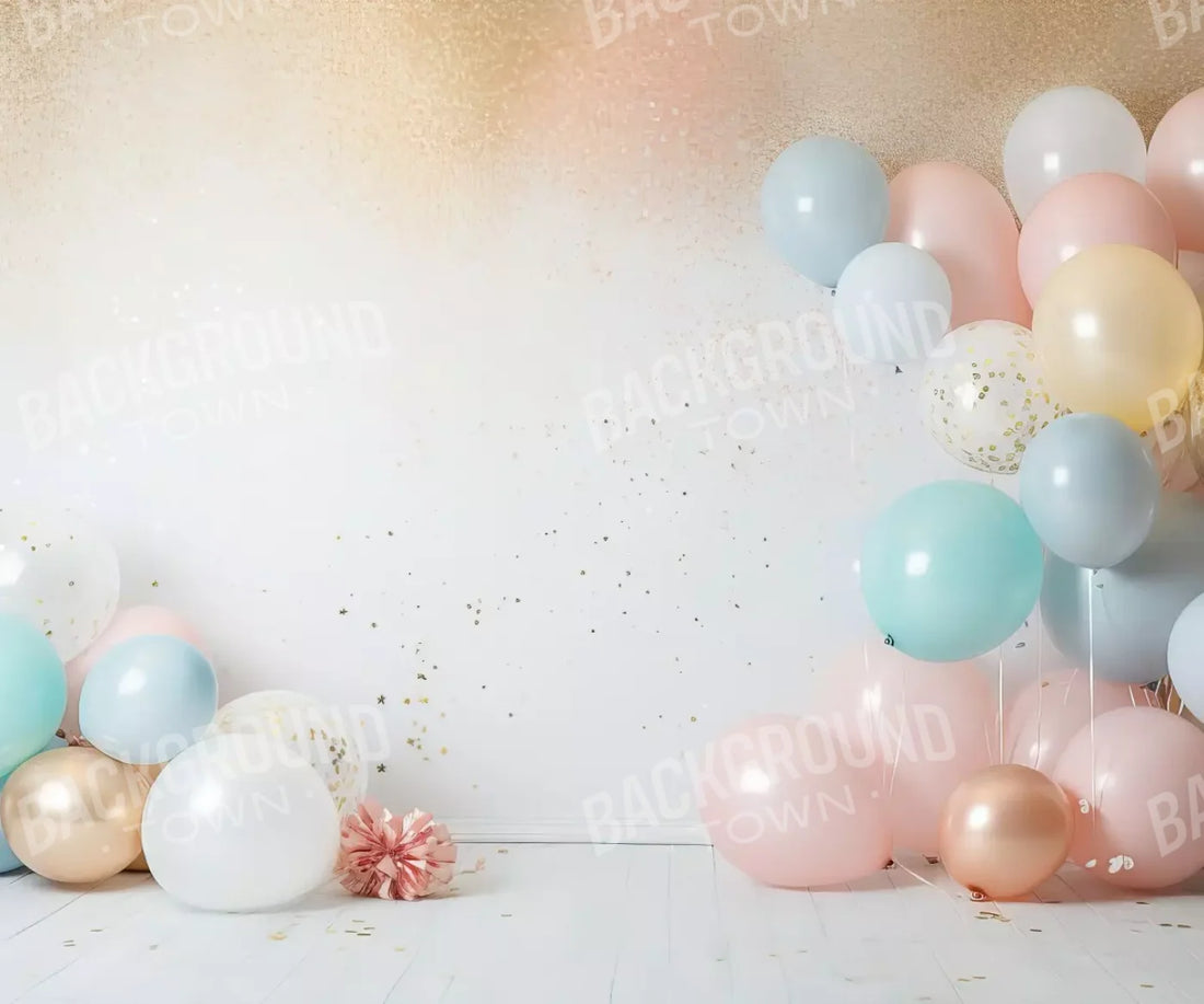 Fancy Party Balloons Iii 5’X4’2 Fleece (60 X 50 Inch) Backdrop