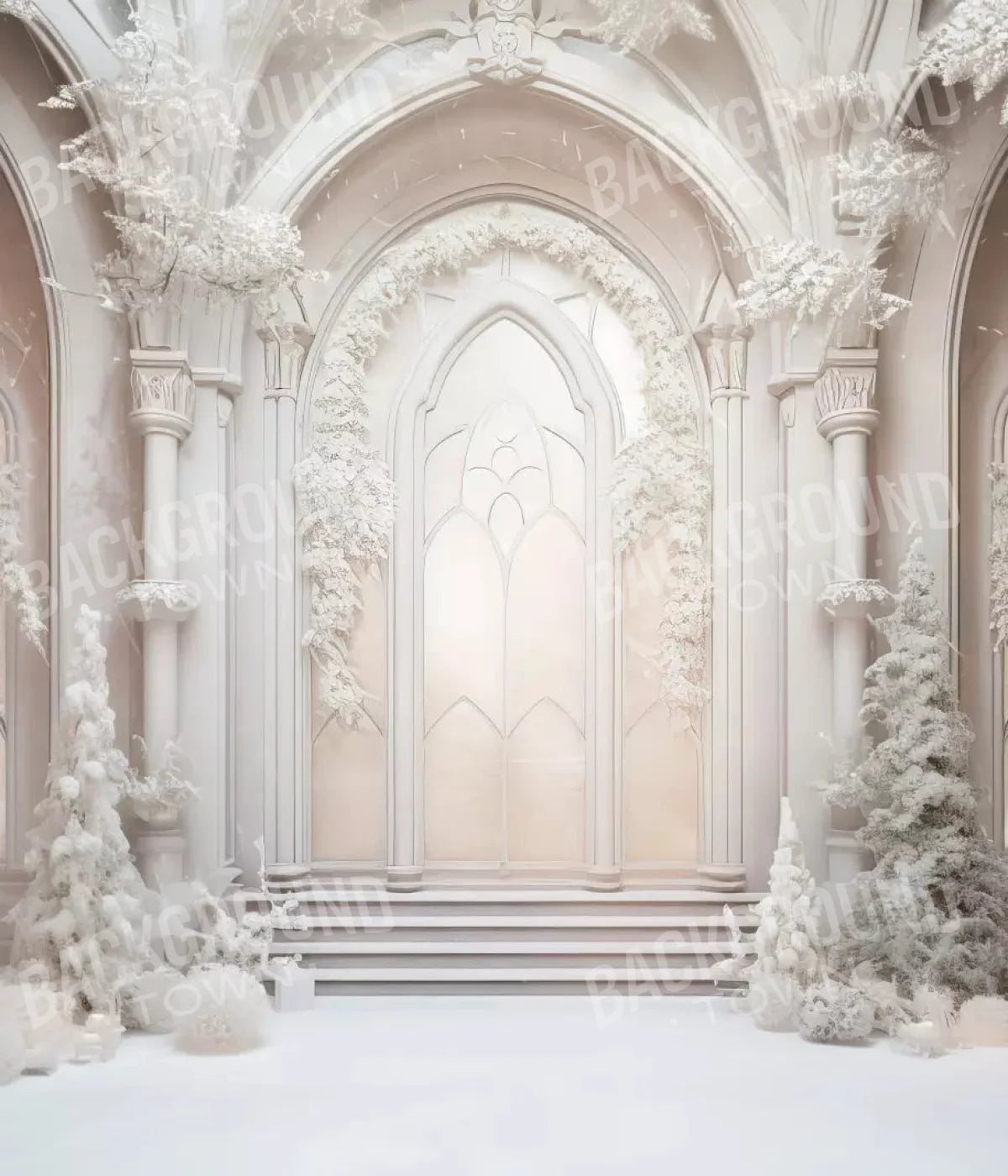 Fancy White Hall 10X12 Ultracloth ( 120 X 144 Inch ) Backdrop