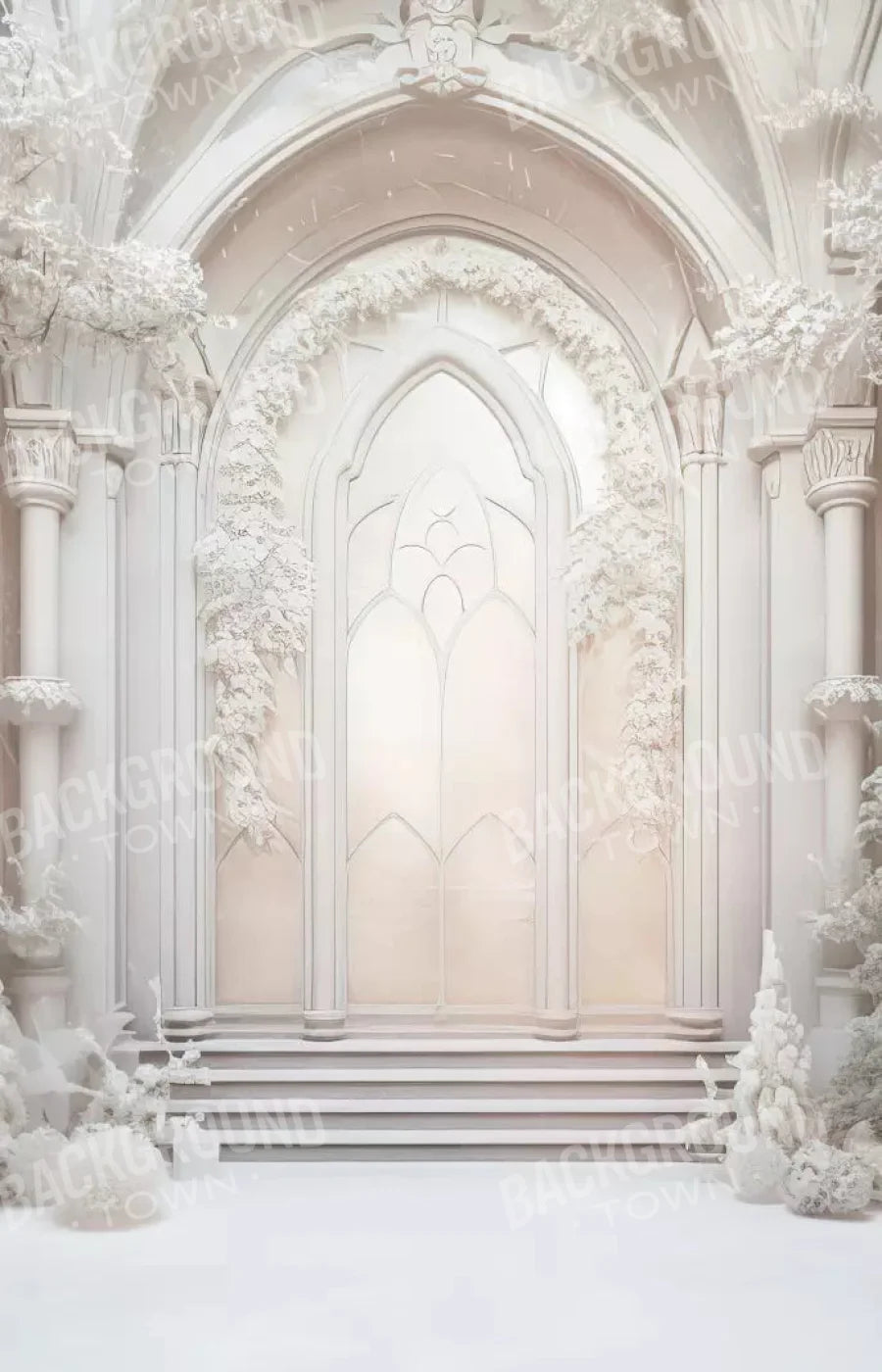 Fancy White Hall 8X12 Ultracloth ( 96 X 144 Inch ) Backdrop