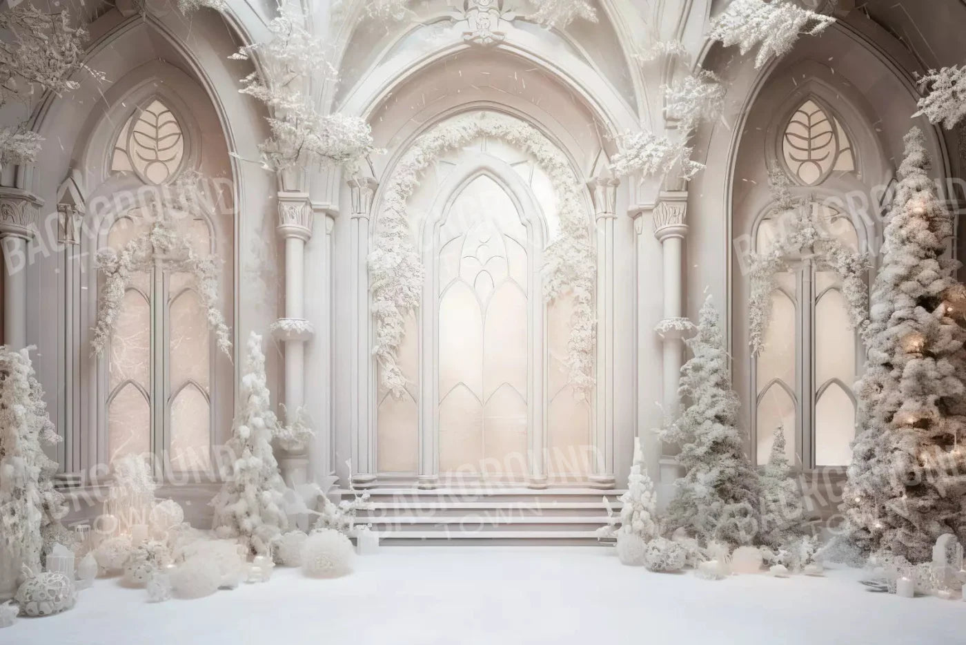 Fancy White Hall 8X5 Ultracloth ( 96 X 60 Inch ) Backdrop